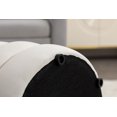 thumbnail image 5 of 006-Soft Velvet Storage Ottoman, Round Footrest Stool for Living Room Bedroom or Office, Ivory, 5 of 9