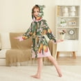 thumbnail image 4 of FORMRS Niños Bathrobe Unisex Hooded Robe Soft Plush Pajamas Sleepwear, Size 2-3T, Vibrant Oranges, 4 of 7