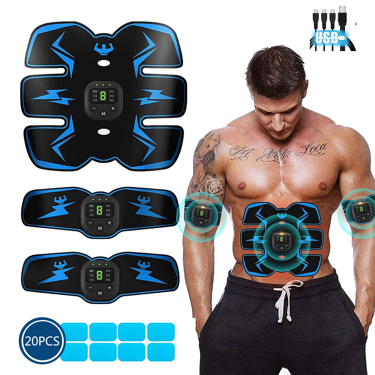Abs Electric Abdominal Muscle Trainer Ultimate Abs Stimulator Pad for Men Women