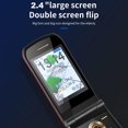 thumbnail image 5 of Teléfono Móvil Con Tapa Gsm 2G Para Personas Mayores, Pantalla Dual, 4800Mah, Botón Grande, Gran Volumen, Teléfono Móvil Para Personas Mayores, Llamada De Emergencia, Teléfono Con Tarjeta Dual Minnieouse EL016576-03, 5 of 5
