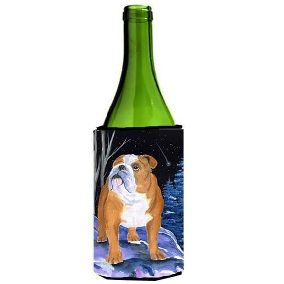 Starry Night English Bulldog Wine bottle sleeve Hugger