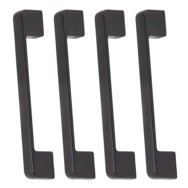 12 Piezas Manijas De Gabinete De Aleación De Aluminio Negro, Orificio De 128 MM Manijas Para Cajones Tiradores De Armarios, Jaladeras De Muebles, Tiradores Para Cocina Cajones Armarios Baño