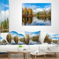 thumbnail image 4 of Designart Nice Autumn Trees With Forest Lake - Landscape Printed Throw Pillow - 12x20, 4 of 5