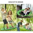 thumbnail image 2 of REDCAMP 43" Flying Saucer Swing for Kids and Adults Outdoors Indoor, Large Round Tree Swing for Outside Backyard Playground, 600lbs Capacity, Green, 2 of 7