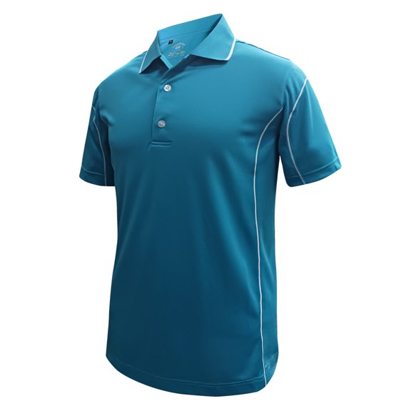 Monterey Club Men's Swing Overlock Contrast Golf Polo Shirt #1186