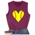 thumbnail image 4 of CEHVOM Mode Décontractée Femmes Sans Manches Imprimé Dames Col Rond Hauts Gilet T-Shirt, 4 of 5