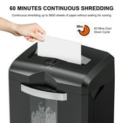 Bonsaii Paper Shredder 18-Sheet Cross Cut Shredder for Home Office with Wastebasket