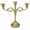 Brass, variant on 3-Candle Metal Candelabra Candlesticks Holder for Formal Events, Wedding, Church, Holiday Décor, Halloween – Taper Candle Holder Stand Centerpiece Elegant Decoration Piece for Table,Pewter
