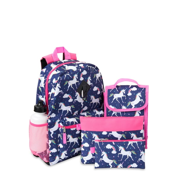Acc22 Acc22 Rainbow Unicorns 6 Piece Backpack Set