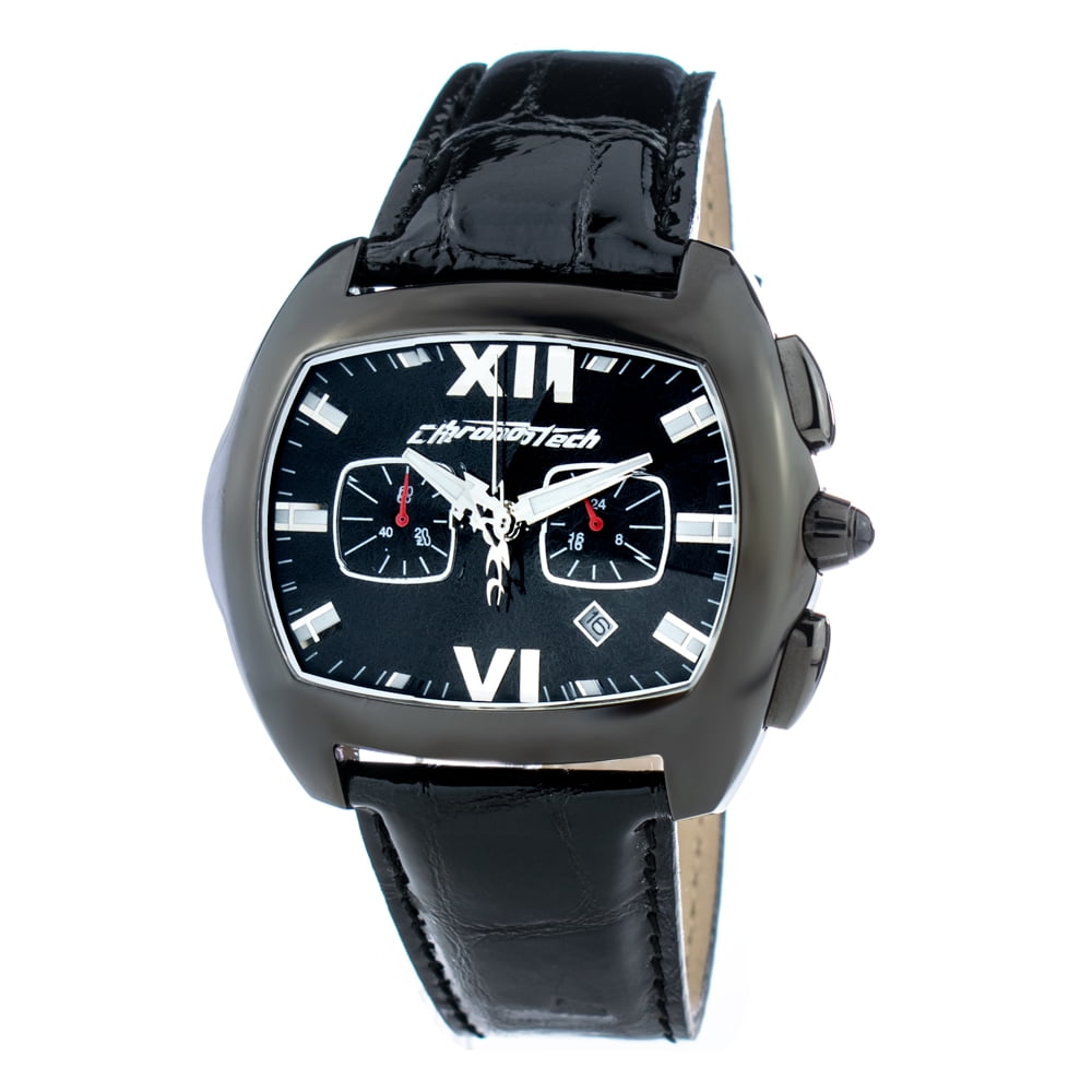 WATCH CHRONOTECH STAINLESS STEEL BLACK BLACK MEN CT2185J 39 - Walmart.com
