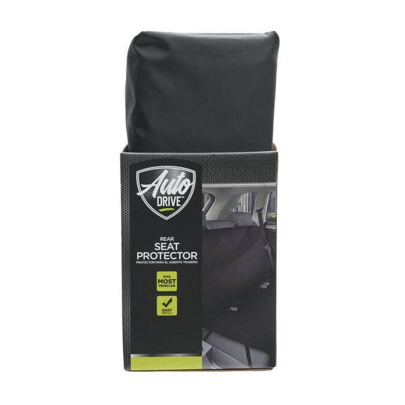 Auto Drive Water Resistant Rear Bench Seat Protector, Black
