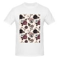 thumbnail image 4 of Bingfone Retro Red Black Roses Men'S Loose Fit Short-Sleeve Pocket T-Shirt, 4 of 7