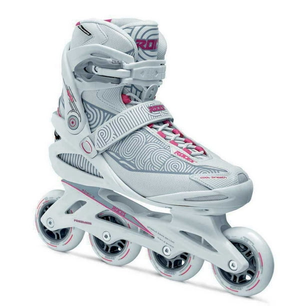 Roces Women's Optic Inline Fitness Skates, White/Carmine Pink. 400800