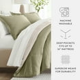 thumbnail image 5 of Noble Linens 7 Piece Bedding Bundle, Reversible Comforter and Patterned Sheet Set, Queen, 5 of 7