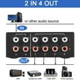 thumbnail image 4 of Audio Switcher Two-Way RCA Switch Splitter Audio Sharing Active Speakers Swither, 4 of 10