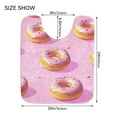 thumbnail image 5 of Yayeee Bath Rug for Bathroom Floor Non Slip Contour Fluffy Soft Absorbent Mat, 20"x24", Cartoon Doughnuts, 5 of 7
