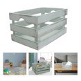 thumbnail image 4 of Solid Wood Storage Basket Toys Sundries Cosmetics Storage Basket Multi-purpose Storage Container for Home Office Department (Green), 4 of 8