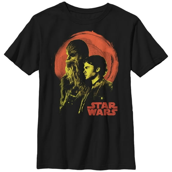 Boy's Solo: A Star Wars Story Partners in Crime Sunset  Graphic Tee Black Medium