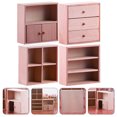thumbnail image 3 of 4pcs Mini Maison Armoire Décor Miniature Meubles d'Armoire en Bois Modèles, 3 of 8
