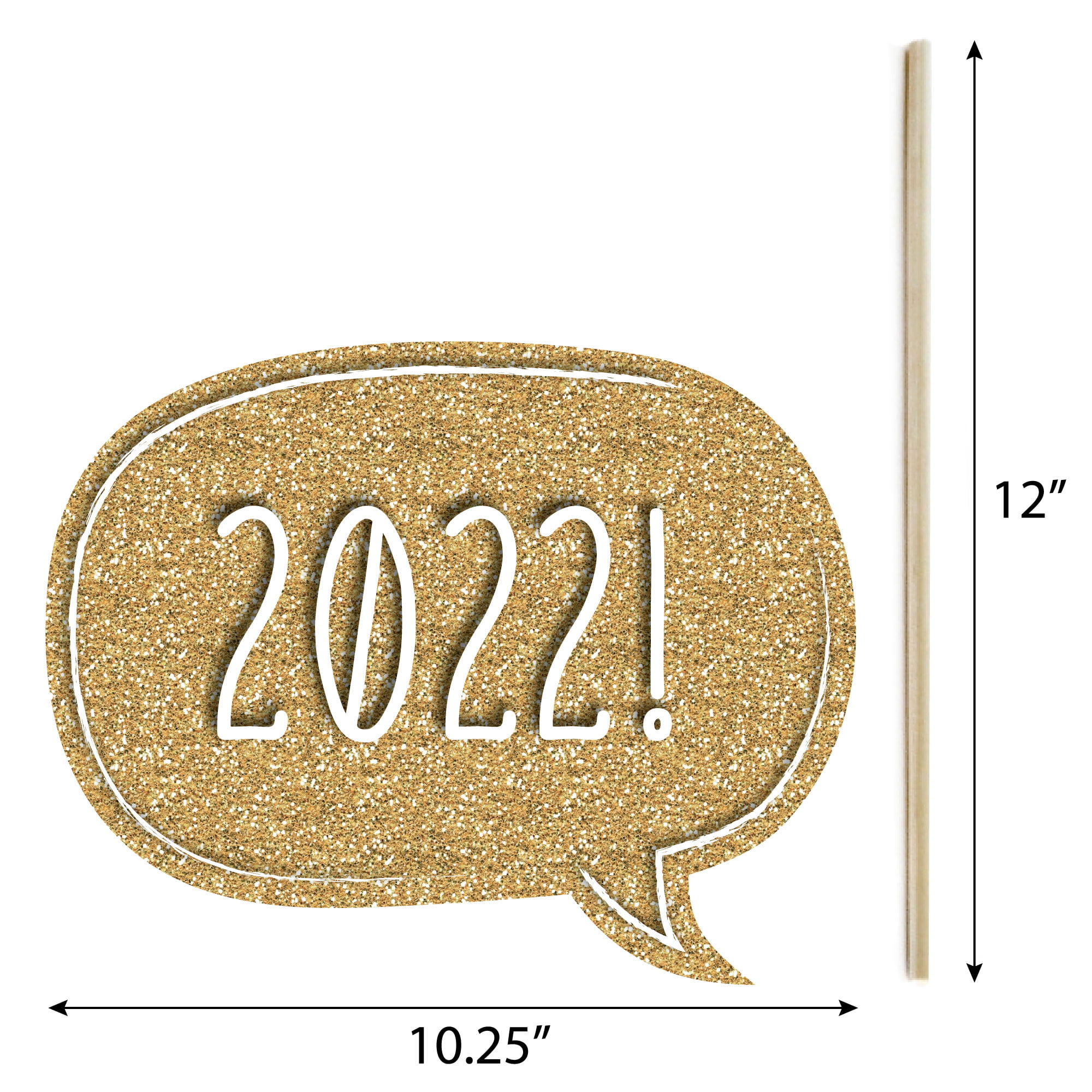 PRETYZOOM 20pcs 2022 New Years Photo Booth Props Selfie Photo Props Kit Festival Backdrop Photography Props New Year Supplies 
