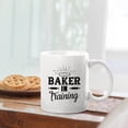 thumbnail image 2 of Baker In Training White Travel Coffee Cup, Baker Ceramic Mugs, Novelty Baker Teacup Gift Ideas For Friends, Funny Baker Coffee Mug 11 Oz., 2 of 7