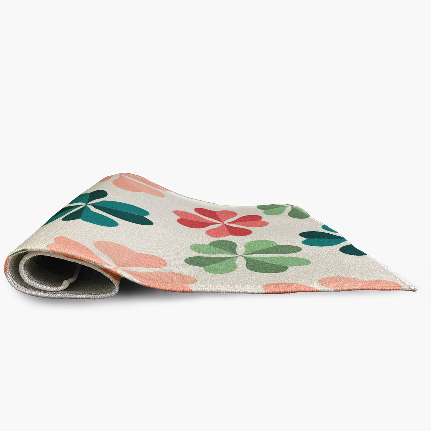 Simply Daisy 2' x 3' Ocean Abyss Green Lucky Patch St. Patrick's Day Chenille Indoor/Outdoor Rug