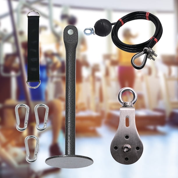 Sistema De Cable De Polea De Fitness Sistema de Cable de polea de Fitness DIY, conjunto de polea de instrumento silencioso, accesorios deportivos para gimnasio