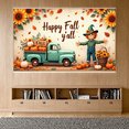 thumbnail image 2 of Colorful Leaves Happy Fall y'all Pumpkins Vintage Truck Sunflowers Autumn Harvest Banner for Thanksgiving Decoration Seasonal Party Indoor Outdoor, 2 of 9