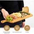 thumbnail image 4 of Bridal Shower Game Prizes Gift, Wooden Charcuterie Board Mini Cutting Board with Handle Cheese Knives Forks Set Thank You Tags with Box for Guest Party, 4 of 4