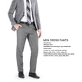 thumbnail image 3 of Pantalones De Vestir Elásticos Para Hombre, Pantalones De Vestir De Corte Recto, Ajuste Holgado Para Oficina, 3 of 7