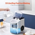 thumbnail image 2 of KFFKFF 33lbs/24H Countertop Ice Maker Nugget Ice Maker Self-Cleaning Portable Ice Maker  with Ice Scoop & Drip Tray, 2 of 9