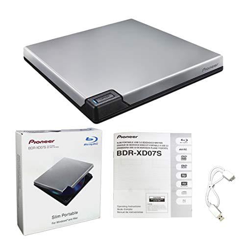 Pioneer r Xd07s Portable 6x Blu Ray Burner External Drive Bundle With Usb Cable Burns Cd Dvd Dl xl Discs Walmart Com