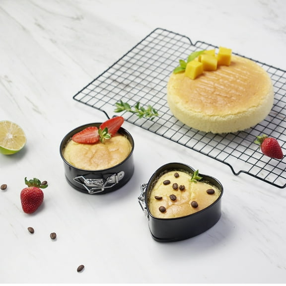 ORDDIART 4-Piece Heart Shaped Tart Pan Set, Non-Stick and Easy to Clean, Perfect for Baking with Friends