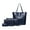 dark-blue, variant on Women Vintage Handbag Purse Leather Tote Shoulder Bag Large Satchel Top Handle Work Bag Set 4pcs