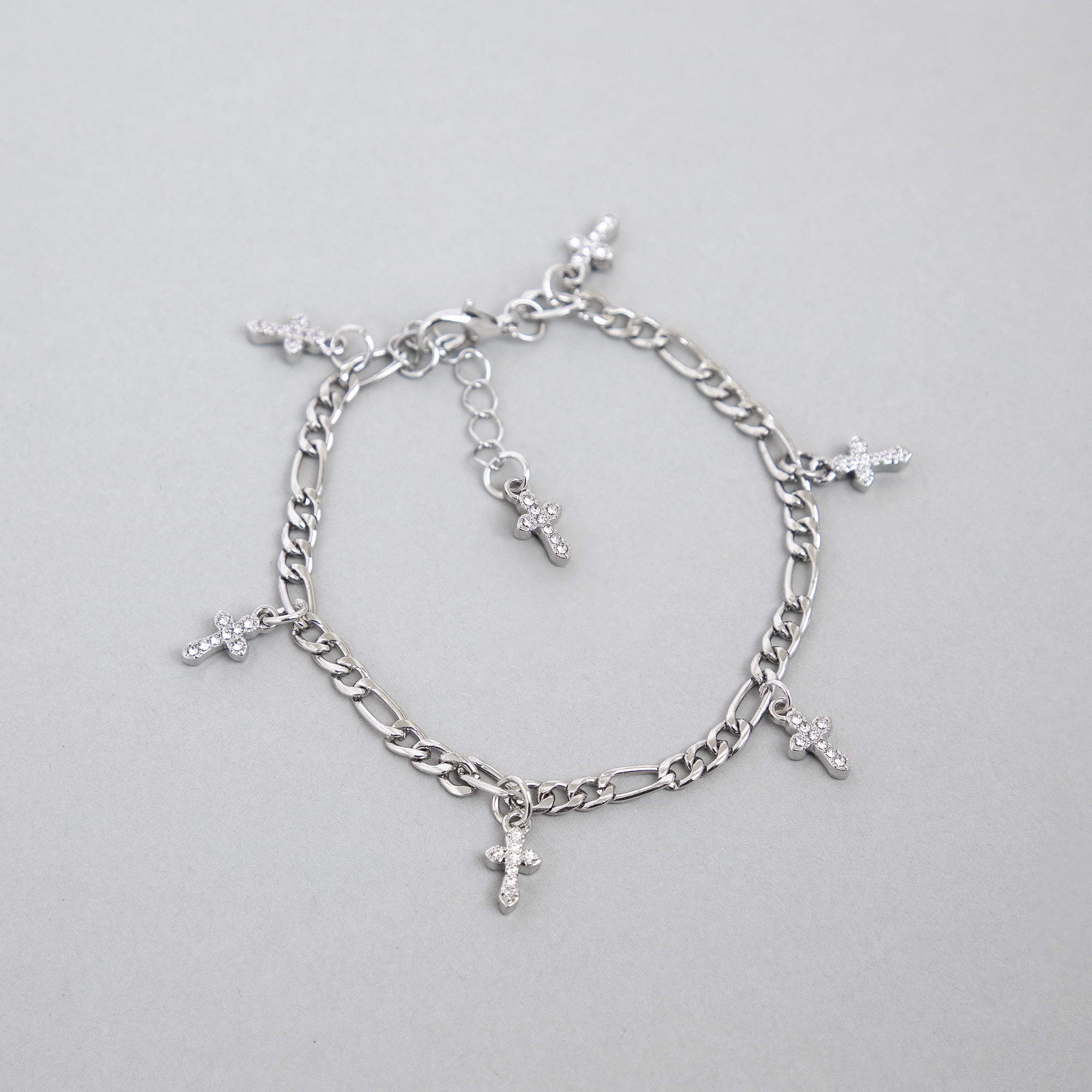 CousinDIY Charm Small Crosses, 8 Pieces, Gold and Silver