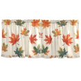thumbnail image 7 of Yayeee Kitchen Curtains Tier Set of 2 Light Filtering 57"x24" Over Sink Window Panels, Orange Autumn Leaves, 7 of 7