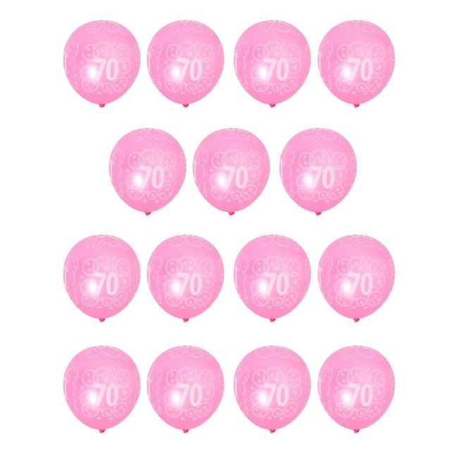 Piezas De 15 De Látex Con Aire O Helio De Age Number 70 Para Cumpleaños O