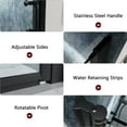 thumbnail image 4 of 36" x 72" Pivot Glass Shower Door Swing Bathroom Shower Door With Handle Frameless Shower Enclosure For Shower Stall Matte Black, 4 of 6