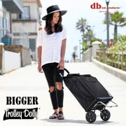 dbest products Portable Bigger Collapsible Folding Wagon Trolley Dolly, Black