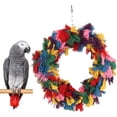thumbnail image 1 of Cuerda de algodón colorida para pájaros, anillo colgante para loros, acicalamiento, masticar, trepar, morder, juguete para cacatúa gris africana, periquito, 1 of 5