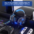 thumbnail image 6 of Gaming Headset Wired for PS5 PC PS4 Switch, Over Ear Gaming Headphones with Surround Noise Cancelling Mic/RGB/3.5mm for Xbox/Blue, 6 of 8