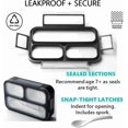 thumbnail image 4 of WWS-Snack Containers Mini Bento-Box Small Lunch Boxes Set for Boys Kids Teens Adults | Leak-Proof BPA Free | Grey Black Mini 2 Pack, 4 of 4