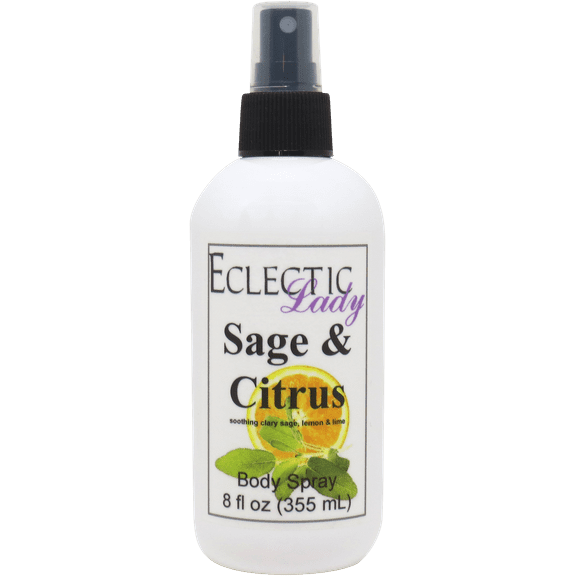 Sage And Citrus Body Spray, Eclectic Lady, Hydrating Mist, Unisex, 16 oz
