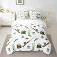 thumbnail image 3 of Manfei Pike Fish 7pcs Bedding Comforter Set,Outdoor Fishing Hook Queen Bedding Sets,Rustic Farmhouse Cabin Queen Sheet Sets For Boys Teens,Microfiber Bedroom Decor, 3 of 9