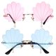 thumbnail image 1 of GAXIRE 2Ud Gafas De Fiesta Femeninas Con De Concha Multicolor Y Material Plástico, 1 of 7