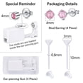 thumbnail image 7 of Briana Williams G23 Titanium Ear Piercing Kit,ASTM F136 Implant Grade 3mm 4mm CZ Studs for Sensitive Ears,4 Pack with 8 Clear Studs and 4 G23 Titanium Earring studs, 7 of 7