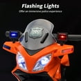 thumbnail image 5 of Hikiddo 6V Kids Motorcycle, Electric Ride on Toys Police Motorcycle for Toddlers with Music, Training Wheels, 5 of 7