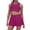 Hot Pink, variant on Toddler Girls 2-Piece Active Set Racerback Crop Top & Crossover Skort Stretchy Breathable for Tennis & Dance,S