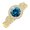 Yellow Gold, variant on 1.05 Carat Twisting Eternity Halo Style with Milgrain Diamond Engagement Ring with a 0.75 Carat Blue Diamond Center (Heirloom Quality) 14K White Gold Size-7