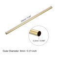 thumbnail image 2 of Uxcell 8mm OD 0.2mm Wall Thickness 250mm Length Brass Round Tube 2 Pack, 2 of 5